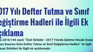 2017 YILI DEFTER TUTMA HADLERİ