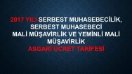 2017 SMMM VE YMM ASGARİ ÜCRET TARİFESİ
